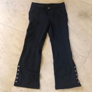 Athleta Stretch Fleece-lined Snap Hem Snow Pants